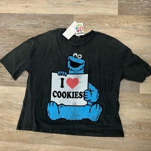 Zara 50 year Sesame Street Cookie Monster tee